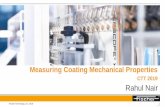 Measuring Coating Mechanical Properties...Rahul Nair Fischer Technology, Inc. 2018 1 Coating Mechanical Properties Characterization Fischer Technology, Inc. 2018 2 Nanoindentation