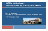 STEM at Spelman: Shining Stars for Tomorrow’s Needs...STEM at Spelman: Shining Stars for Tomorrow’s Needs !! History of STEM at Spelman College !! Significance of STEM success