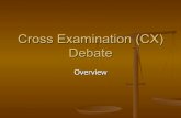 Cross Examination (CX) Debate · Texas Speech and Debate Camp, 2008 Plan Plank 1) Agent of change – The United States federal government Plank 2) Congress will model the California