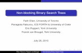 Non-blocking Binary Search Treespdfs.semanticscholar.org/00b3/ebd315991e5b5f4e6beec2e1488281368028.pdfEllen, Fatourou, Ruppert, van Breugel Non-blocking Binary Search Trees. Insertion