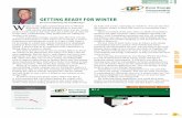 GETTING READY FOR WINTER - dunnenergy.com€¦ · such as regular replacement of furnace filters and vacuuming dusty baseboard heaters. Both allow better circulation of heat around