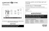 INSTALLER'S SYSTEM SETUP · color display touchscreen and 7-day programmable thermostat. It stores system parameters and settings in non-volatile memory (i.e., it retains data when