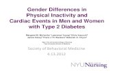 Gender Differences in Physical Inactivity and Cardiac ... · Gender Differences in Physical Inactivity and Cardiac Events in Men and Women with Type 2 Diabetes Margaret M. McCarthy