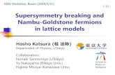 Supersymmetry breaking and Nambu-Goldstone fermions in …events.kias.re.kr/ckfinder/userfiles/201906/files/Busan_SUSY_lattice_to... · NPB 202, 253 (1982) •Supercharge •Highly