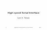 High-speed Serial Interface - Yonsei Universitytera.yonsei.ac.kr/class/2013_1_2/lecture/Lect7_Noises.pdfNoise in time domain • Noises in high-speed interface can be easily observed