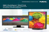 Wide gamut color critical display designed for photography ...€¦ · photography and video production 1419058943. The 27” MultiSync PA271Q is the ultimate desktop display for