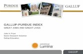GALLUP-PURDUE INDEX ... Gallup Student Poll Overview Hope — the ideas and energy we have for the future –Hope drives attendance, credits earned, and GPA of high school students.