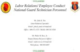Labor Relations/ Employee Conduct National Guard ... ... Labor Relations/ Employee Conduct National Guard Technician Personnel Mr. John K. Yim Labor Relations Specialist Email: john.k.yim4.civ@mail.mil