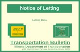 Notice of Letting Bulletin - Illinois Department of Transportation · 2020-02-28 · April 6, 2012. A contractor will not be prequalified for this letting unless the statement is