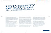 UNIVERSITY OF DAYTON · UNIVERSITY OF DAYTON 165th COMMENCEMENT 1 The University of Dayton regards its commencement exercises as among the most important ceremonial occasions of the