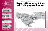 Bulletin d’information municipal La Gazette d’Apprieu · Le lancement de la révision du Plan Local d’Urbanisme, le vote du budget 2012, le début des travaux d’aména-gements