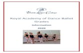 Royal Academy of Dance Ballet Grades€¦ · Pink DANSOFT Leather Ballet Shoes with Elastics attached - PreS0205G (pre-sewn elastic for immediate use) *Intermediate Foundation will