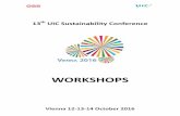 WORKSHOPS - International Union of Railways · WORKSHOPS . 13th UIC Sustainability Conference – Vienna 12-13-14 October 2016 2 Carbon Footprint in Railways: Integrated scope and