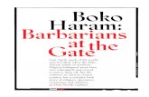 Boko Haram: Barbarians Gate atthe - ColdTypecoldtype.net/Assets.14/pdfs/1214.BokoHaram.pdf · Barbarians Boko atthe Gate Last April, much of the world was horrified when the Boko