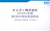 オルガノ株式会社s222148085027.userreverse.cloud-platform.kddi.ne.jp/pdf/...2014.9 2015.9 （単位：億円） 利益率低下 4.9 販管費増加 4.3 3.0 売上増加 +10.4