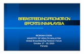 (Malaysian Round Table) - Rokiah Don · 2011-03-07 · Revised Malaysian Breastfeeding Policy announced 2006 Guideline of Infant & Young Child Feeding reviewed, in line with new Malaysian