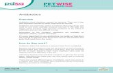 Antibiotics - PDSA · 2019-01-31 · Some antibiotics can cause harm if given to pregnant pets. Some antibiotics harm young, growing animals. Some antibiotics damage the kidneys or
