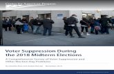 Voter Suppression During the 2018 Midterm Elections · 2 Center for American Progress | Voter Suppression During the 2018 Midterm Elections This report describes some of the voter