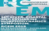 SPONSORSHIP RCEM · 11th. river, coastal and estuarine morphodynamics symposium rcem 2019. 16-21 november - auckland. . em. rc. sponsorship . proposal