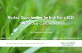 Market Opportunities for Irish Dairy 2025 · 2019-06-25 · Market Opportunities for Irish Dairy 2025 National Dairy Conference 2014 Aidan Cotter Chief Executive Wednesday, 19 th