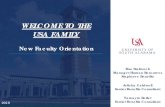 WELCOME TO THE USA FAMILY - southalabama.edu€¦ · WELCOME TO THE . USA FAMILY . New Faculty Orientation . Tina Stalmach Manager Human Resources Employee Benefits. Jelicka Caldwell