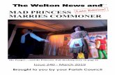 MAD PRINCESS MARRIES COMMONER€¦ · Page: 1 Brought to you by your Parish Council Issue 240 - March 2019 The Welton News and MAD PRINCESS MARRIES COMMONER The Pauper….and the
