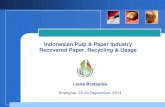 Indonesian Pulp & Paper Industry Recovered Paper, Recycling & … · Company LOGO Pulp and Paper Industry in Indonesia Text Text Text Text Text APKI members: 61, 17 VLK certified,