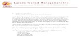 Laredo Transit Management Inc. · Laredo Transit Management Inc. 1301 Farragut Street, Laredo, TX 78040-4902 (956) 795-2288 (956) 795-2258 Re: Request for Sealed Bids.
