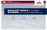 QUALITY BUILT by Your Builder. BACKED by the Industry-Leading … · New Home Warranty Program. US_W.DS.Sv1_12_2018. Workmanship Distribution Systems Structural. QUALITY BUILT. by