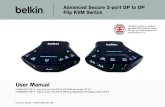 Advanced Secure 2-port DP to DP Flip KVM Switch · Advanced Secure 2-port DP to DP Flip KVM Switch User Manual F1DN102FLP-DP-3 – Secure 2-port Flip DP-to-DP KVM with Audio, PP 3.0