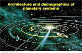 Architecture and demographics of planetary systems · 2020-04-08 · Kepler has identiﬁed over 360 multi-planet systems (2- 6 transiting planets) Flatness of Kepler planetary systems
