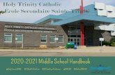 2020-2021 Middle School Handbook · provincial award-winning vocal arts and band programs, championship winning sports teams, cheer, hip-hop and competitive dance groups and global