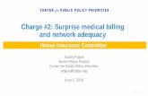 Charge #2: Surprise medical billing and network adequacy · 2020-05-26 · Family Foundation survey]. • Over a two-year period, ... thought the provider was in- network (20%) [2015