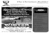 The Christian Builder - Clover Sitesstorage.cloversites.com/firstchristianchurch12/... · 1/6 Rev. Paula Brooks 1/6 Sammie Hodges 1/6 Joy Singleton 1/6 Sam Keasler 1/7 Randy Woods