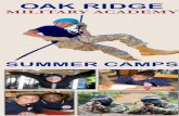 Summer Camp Brochure-WEB 5 - Oak Ridge Military Academy€¦ · Summer Camp and the Academic Year? Call us today to see if you are eligible for a tuition incentive. THE SCHOOL YEAR.