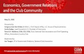 Economics, Government Relations and the Club Community · Economics, Government Relations and the Club Community May 21, 2020 Presented by Congressman Dan Kildee (D-Mich.), Chief