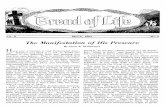 The Manifestation of His Presencebreadoflifemagazine.com/pdf/195303.pdf · 2015-09-18 · manifesting heavenly glory and heavenly victo~ ries among His own. The reaction of people