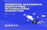 Insight50 Takeaways: Simplifying International Marketingcommunications.on24.com/rs/848-AHN-047/images/ebook... · 2020-06-17 · Global marketing is the new normal— and marketers