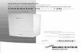 WALL HUNG RSF GAS FIRED CONDENSING COMBINATION BOILER ... · installation & servicing instructions for worcester greenstar 24 i junior/28 i junior cleaning primary systems 8 716 115