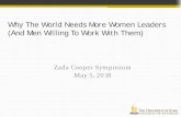 Why The World Needs More Women Leaders (And Men Willing To … · 2018-05-24 · Women As Leaders – from Tom Peters’ Re-Imagine • We bring people together. • We empower through