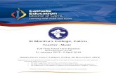 St Monica's College, Cairns...CV/Resume (Maximum 2 Pages) Provide a CV/Resume which includes: Education Employment history (position, organisation, employment dates) ... Ms Edna Galvin