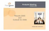 Results 2005 and Outlook for 2006 - Netgem Group · Presentation Netgem provides solutions and services in the new television and digital convergence markets. The operations are divided