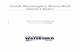 South Washington Watershed District Rules Tracked · 2016-04-13 · ii Certification of Rules I, Don Pereira, Secretary of the South Washington Watershed District Board of Managers,