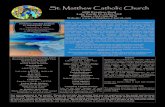 St. Matthew Catholic Churchst-matthew-church.com/wp-content/uploads/2019/09/... · 2019-09-09 · The Adult Bible Study will resume on Monday, Sept. 9th at 7:00 pm in classroom 1
