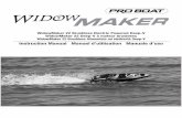 Instruction Manual Manuel d’utilisation Manuale d’uso · Note: Running the WidowMaker 22 Brushless EP RTR in salt water could cause some parts to corrode. If you run the boat
