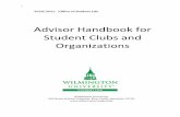 Advisor Handbook for Student Clubs and Organizations · 2 days ago · 3 What is an Advisor? For each of our student organizations at Wilmington University, being an Advisor may mean
