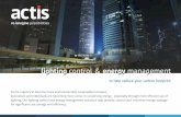 lighting control & energy management - Actis Technologies€¦ · to enable facility management, allowing administrators to manage lighting, AV and other resources from a central