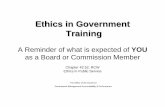 Ethics in Government Training - Washington State Digital ...€¦ · • An ethics law establishes minimum standards of conduct while performing public duties, and seeks to remove