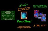 ENTERTAINMENT FOR YOUR PARTY! - Psychic Leslee€¦ ·  715-386-0757 800-541-6999 follow us on Facebook, Accurate Leslee ENTERTAINMENT FOR YOUR PARTY!