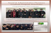 Social & Administrative Pharmacy Graduate …Congratulations 2016 Graduates Director of Graduate Studies Message Hello SAPh olleagues; As we reflect on this past year in the Social